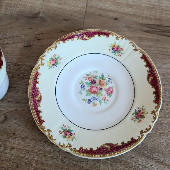 Vintage porcelain MYOTT Staffordshire England cup and saucer. - Picture 3 of 7